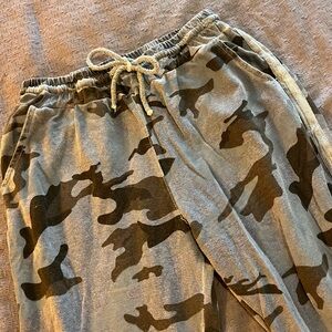 Venti 6 Blue Sparkle Camo Joggers Made in Italy Size Small